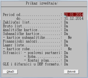 Sastavljanje PDF knjige izveštaja
